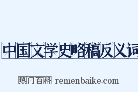 中国文学史略稿反义词是什么意思的图片